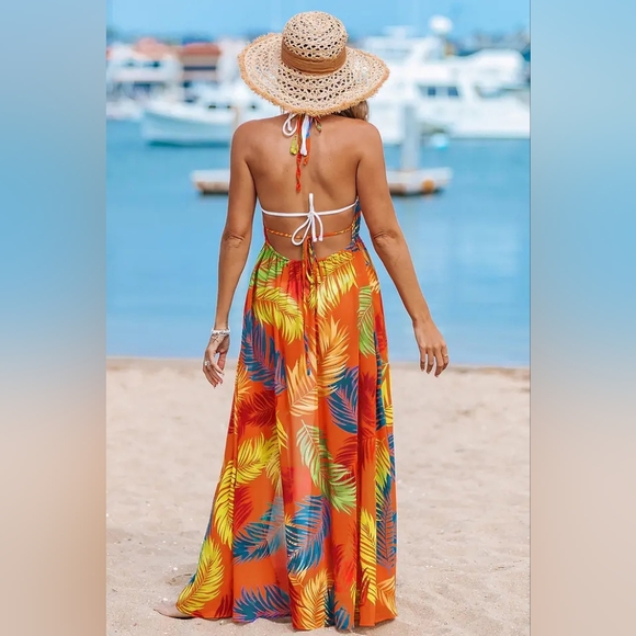 NWT Cupshe Neon Island Tropical Cover-Up Kimono - Picture 5 of 13